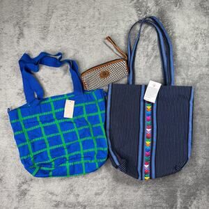 Handmade Mexico Mayan Art Bags Lot of 3 NEW Cojolya Manos de Maya Knit Tote